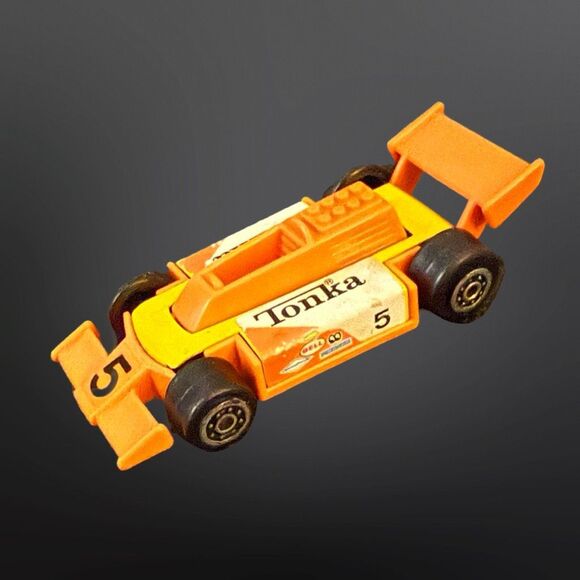 Vintage 1979 Tonka Racing Car No. 5 Tonka Toys Orange Plastic made in HK A2 - Picture 2 of 9